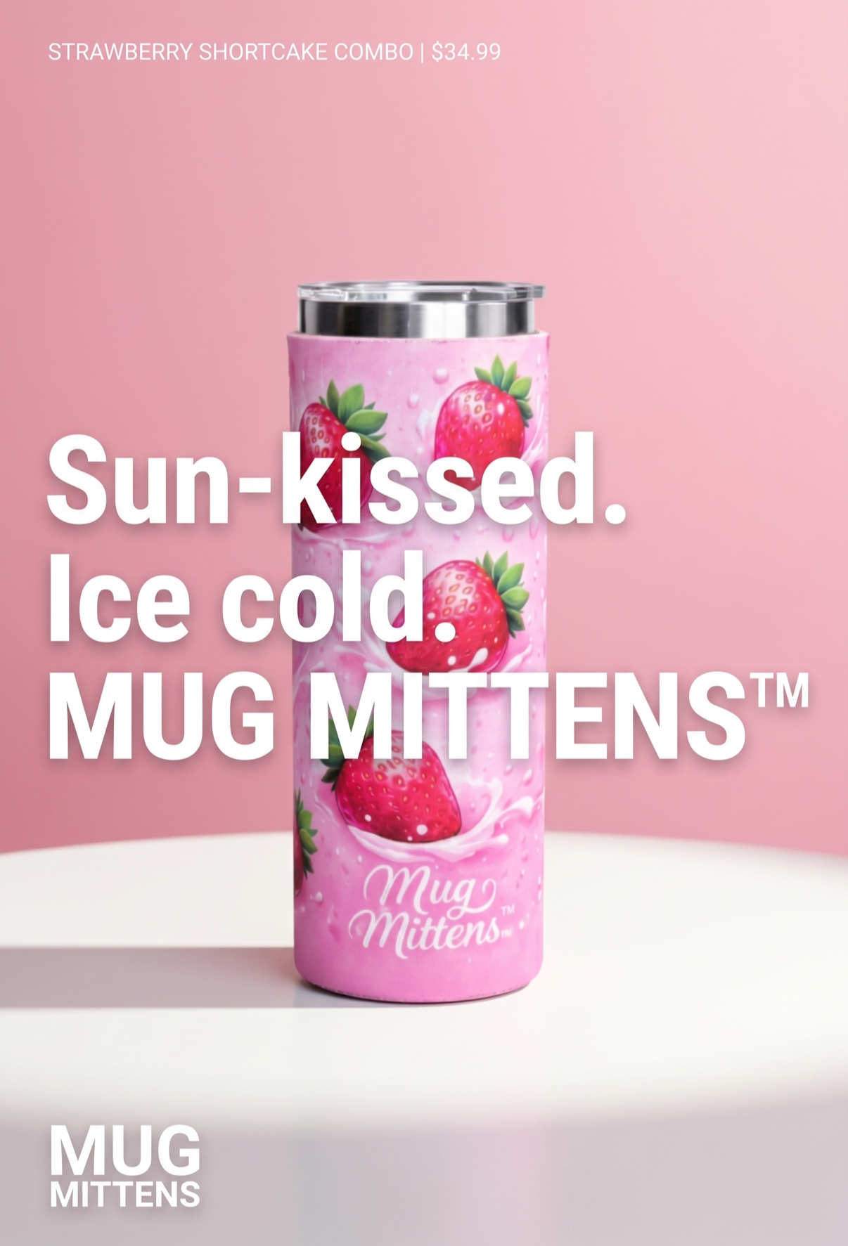 Mug Mittens Strawberry Shortcake cooling sleeve - Sun-kissed, Ice cold